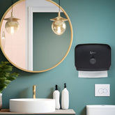 Robustt Wall-Mounted V/N/M Fold Paper Hand Towel Dispenser - Black